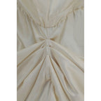 Beige Viscose Cocktail Dress