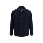 Blue Wool Oves Aries Full-Length Jacket