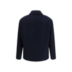 Blue Wool Oves Aries Full-Length Jacket
