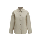 Beige Polyamide Full-Length Jacket