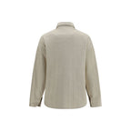 Beige Polyamide Full-Length Jacket