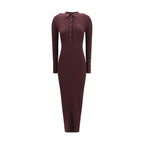 Purple Viscose Long Dress
