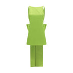 Bicolor Polyester Casual Dress