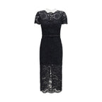 Black Polyester Casual Dress