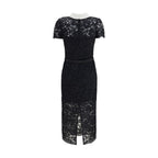 Black Polyester Casual Dress