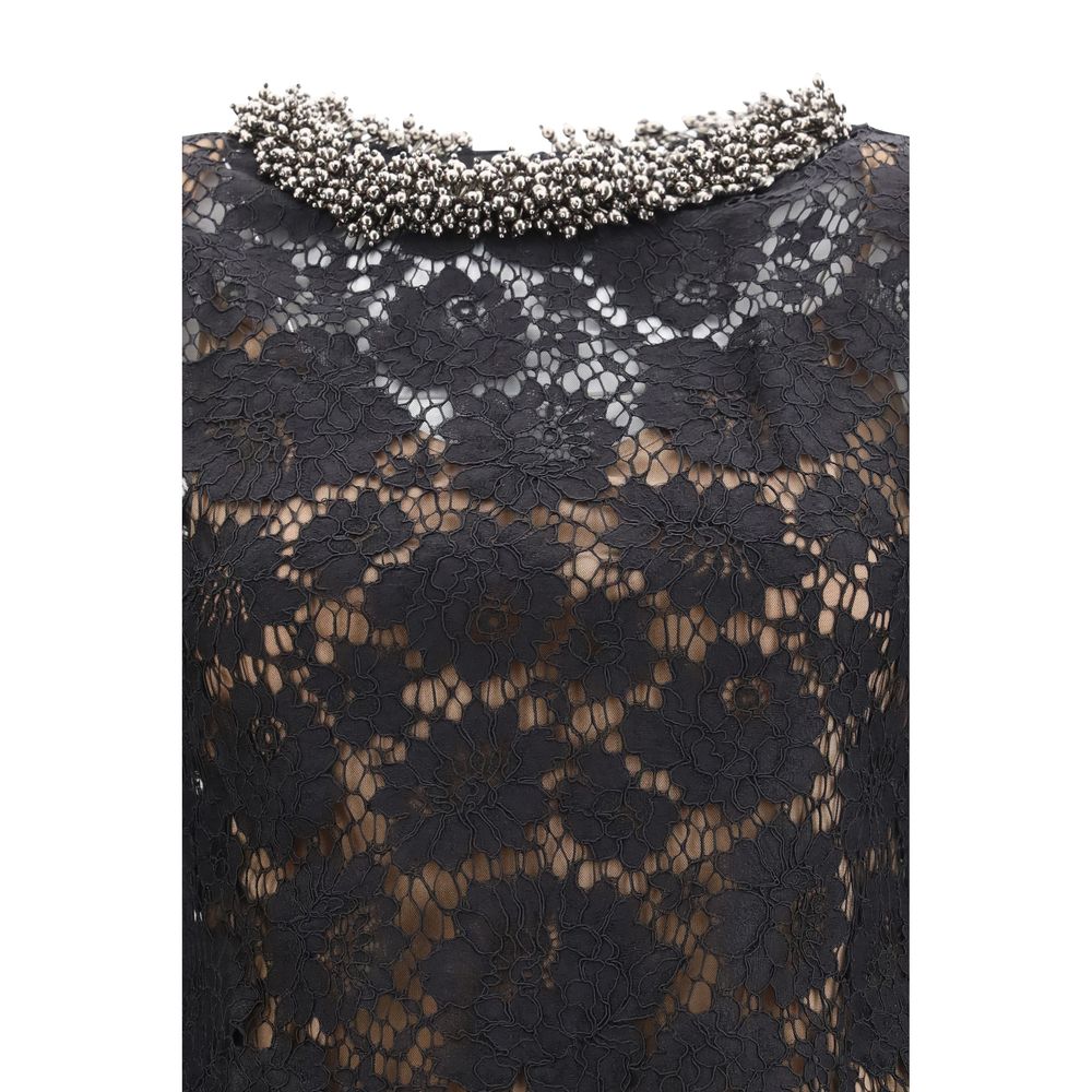 Black Polyamide Casual Dress