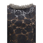 Black Polyamide Casual Dress
