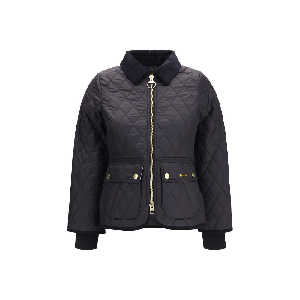 Black Polyamide Full-Length Jacket