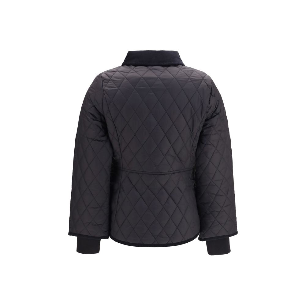 Black Polyamide Full-Length Jacket