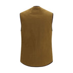 Brown Marabou Sleeveless Jacket