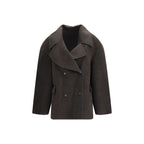 Brown Wool Oves Aries Full-Length Jacket