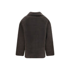 Brown Wool Oves Aries Full-Length Jacket