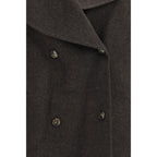 Brown Wool Oves Aries Full-Length Jacket