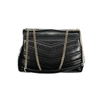 Nero Polyurethane Women's Bag with Chain Shoulder Strap