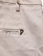 Beige Low Waist Tapered Women Cropped Trousers Pants