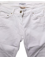 White Cotton Stretch Skinny Denim Jeans