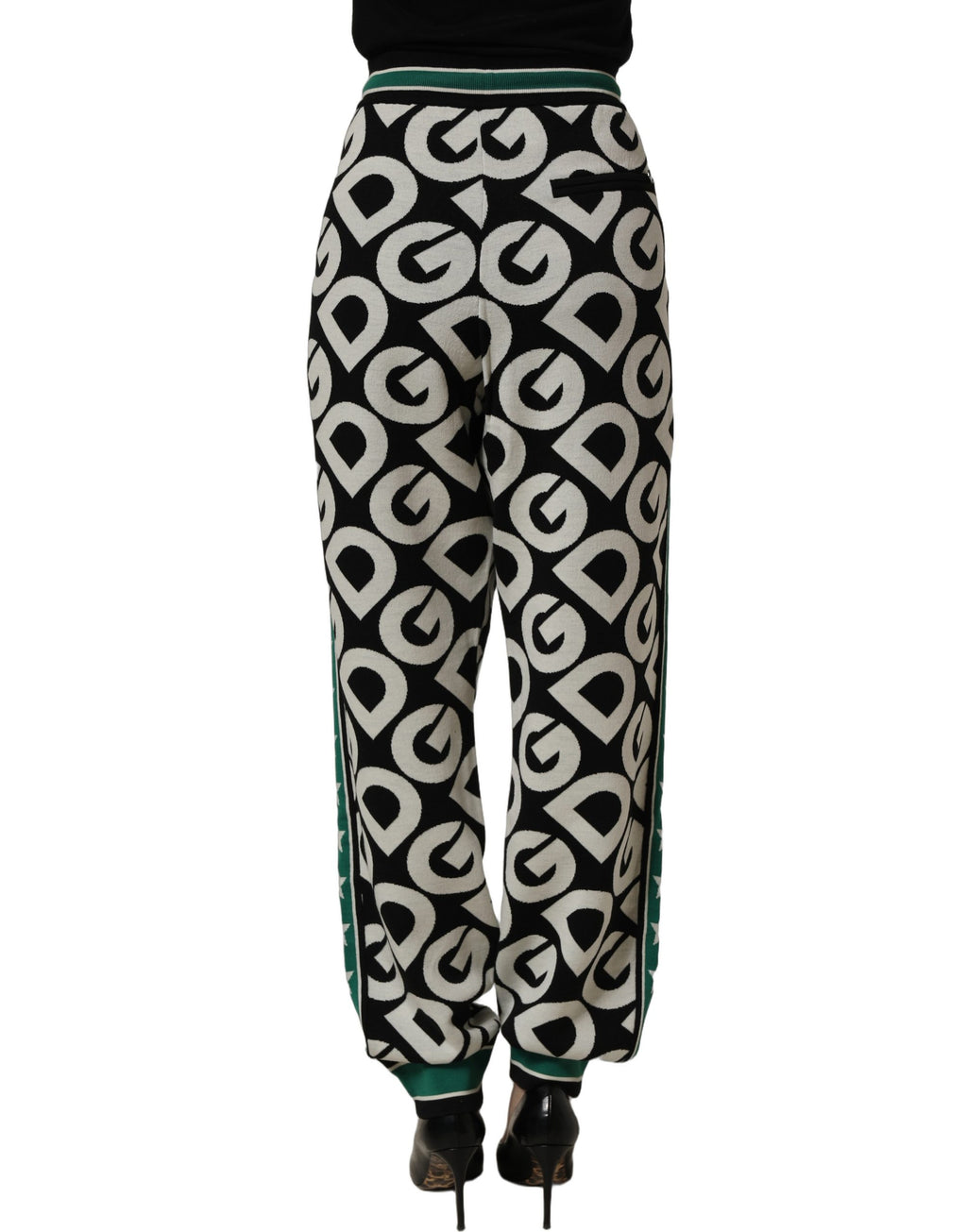 Black Wool Logo Jogger Sweatpants Pants