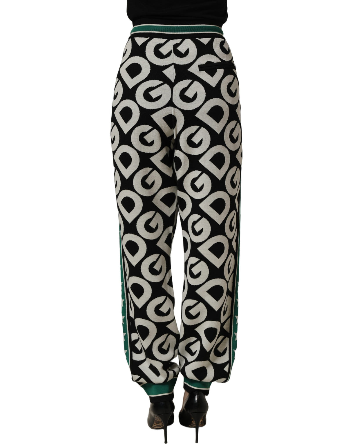 Black Wool Logo Jogger Sweatpants Pants