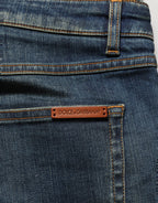 Blue Cotton Stretch Skinny Denim Jeans