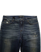 Blue Cotton Stretch Skinny Denim Jeans