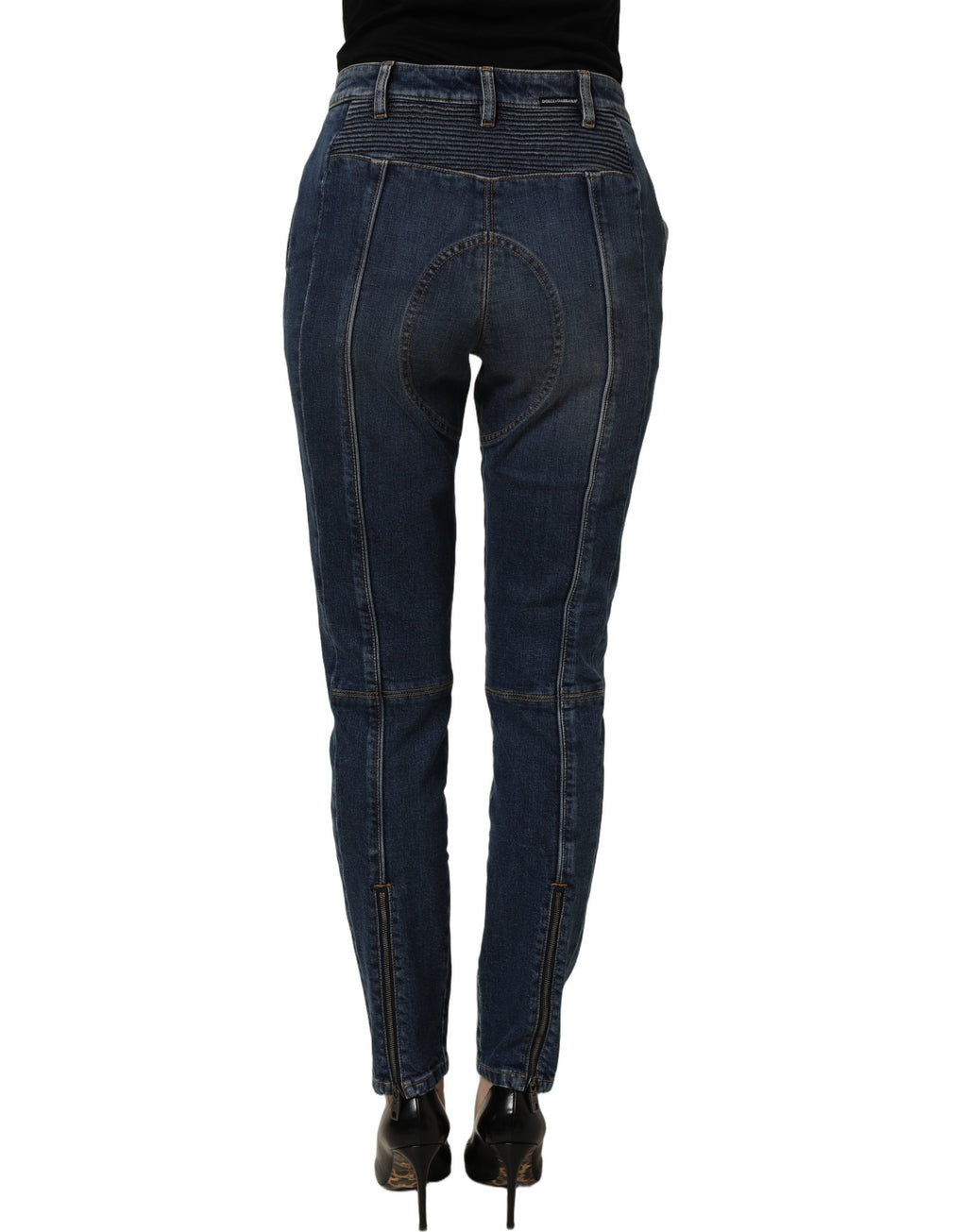 Dark Blue Cotton Stretch Skinny Denim Jeans