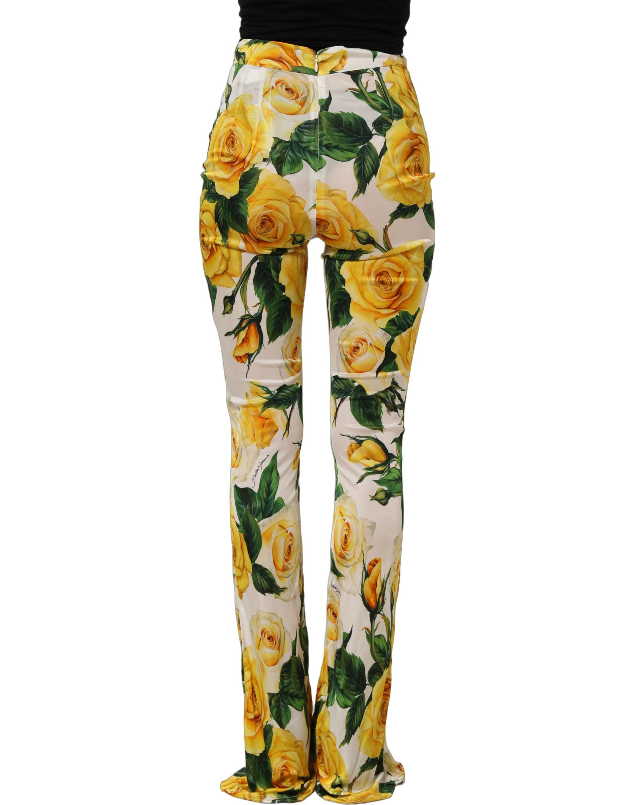 Multicolor Floral High Waist Straight Pants