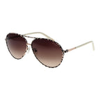 Beige Metal Sunglasses