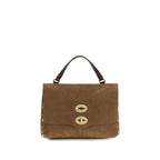 Brown Suede Leather Shoulder Bag