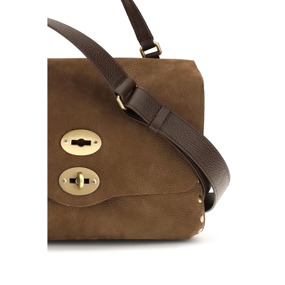 Brown Suede Leather Shoulder Bag