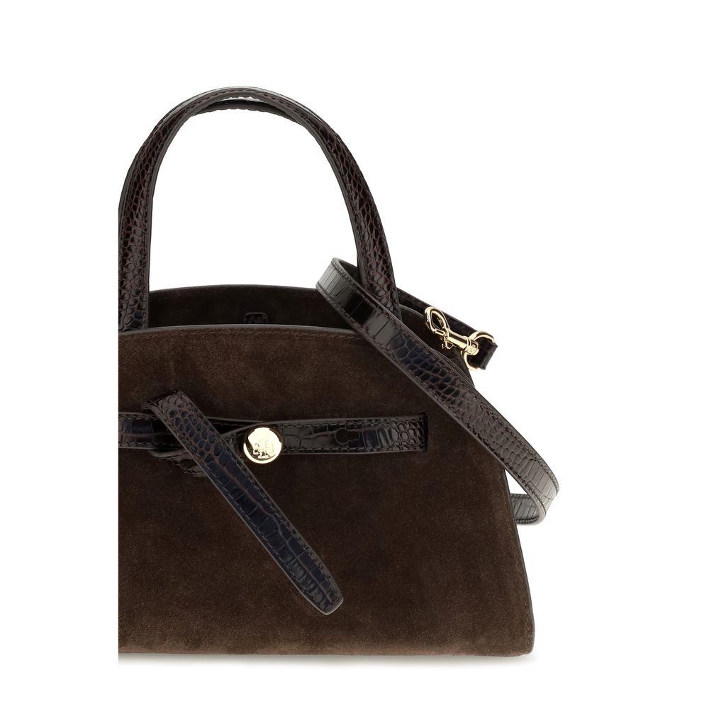 Brown Suede Leather Shoulder Bag
