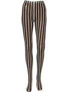 Black White Stripes Tights Stocking Pantyhose Socks