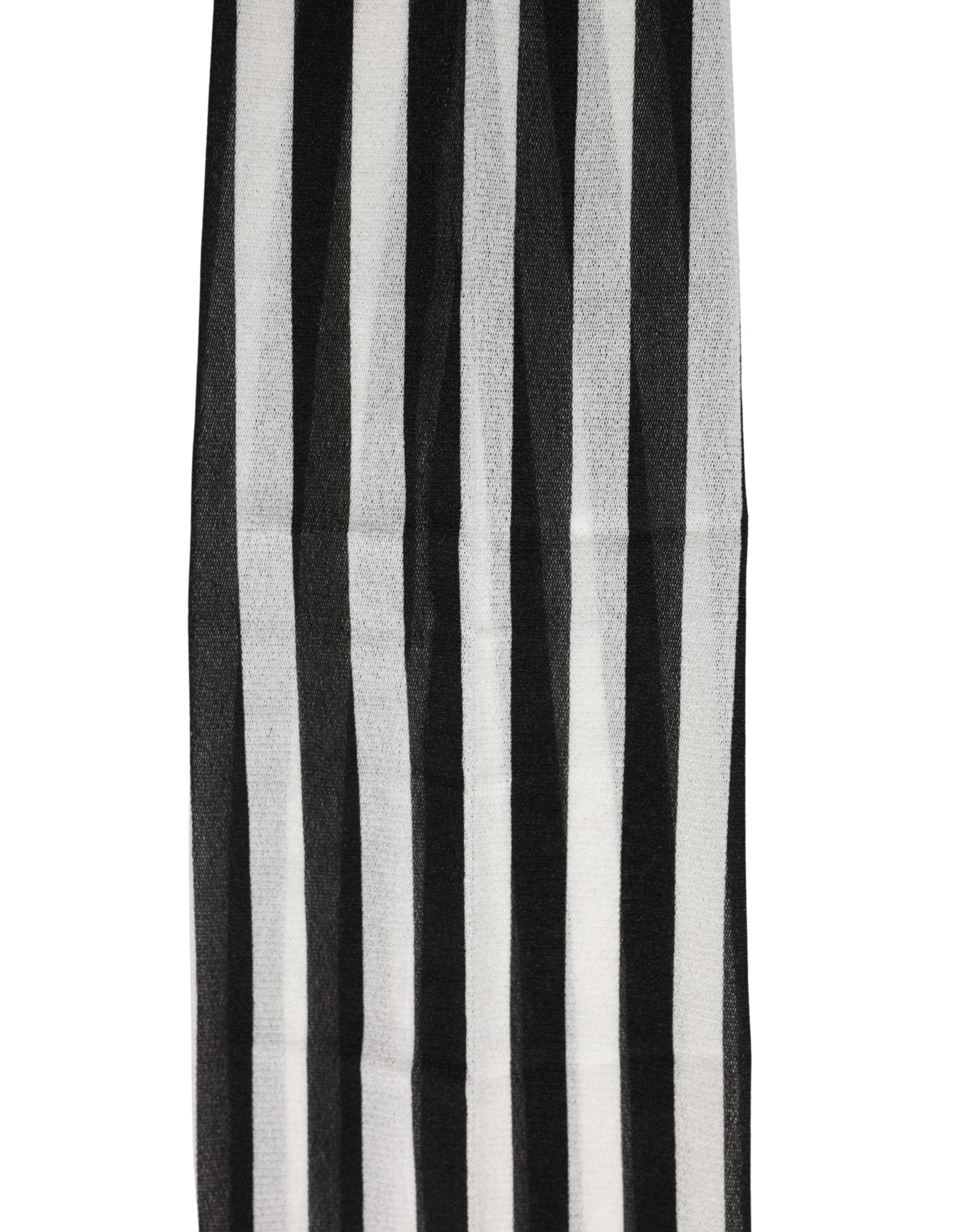 Black White Stripes Tights Stocking Pantyhose Socks