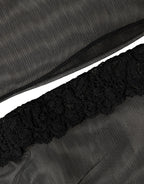 Black Nylon Mesh Sheer Calf Long Accessory Socks