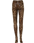 Brown Leopard Nylon Tights Stocking Pantyhose Socks
