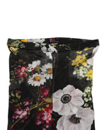 Black Nylon Floral Print Tights Stockings Socks