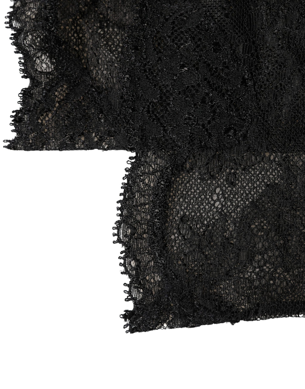 Black Floral Lace Nylon Stretch Knee High Socks