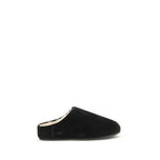 Black Leather Mules