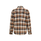 Brown Cotton Pattern Shirt