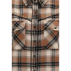 Brown Cotton Pattern Shirt