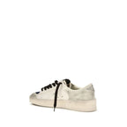Gray Calf Leather Bos Taurus Low Top Sneakers