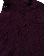 Violet Floral Fishnet Tights Stockings Pantyhose Socks
