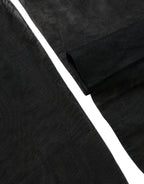 Black Nylon Logo Calf Long Women Accessory Socks