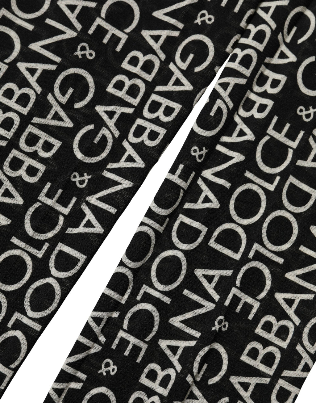 Black White All Over Print Sheer Stretch Tights Socks