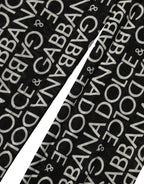 Black White All Over Print Sheer Stretch Tights Socks