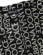 Black White All Over Print Sheer Stretch Tights Socks