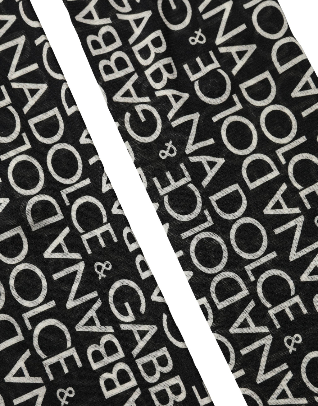 Black Sheer Logo Monogram High Stockings Socks