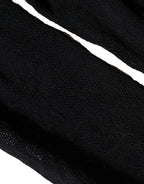 Black All Over Print Sheer Stretch Tights Socks
