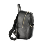 Black Polyurethane Women's Backpack