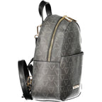 Black Polyurethane Women's Backpack
