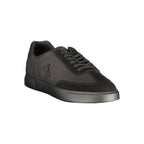 Black Polyester Men's Sneaker